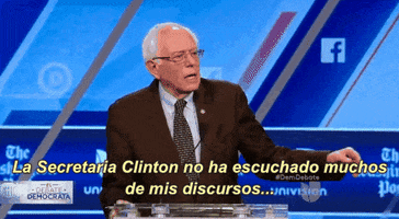 bernie sanders democratic debate 2016 GIF by Univision Noticias
