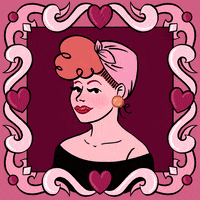 Lucille Ball Hearts GIF by Hannah Nance