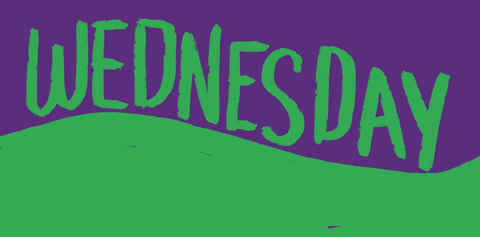 work, green, day, week, lettering, wednesday, middle, hump, humpday, hump  day, scratchy – GIF