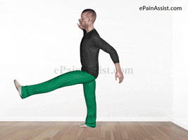 dynamic stretching exercise to loosen the stiff hamstring muscles GIF by ePainAssist