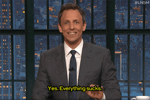 Sucks Seth Meyers GIF by Late Night with Seth Meyers
