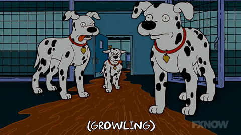 Episode 19 Dogs Growling GIF by The Simpsons - Find & Share on GIPHY