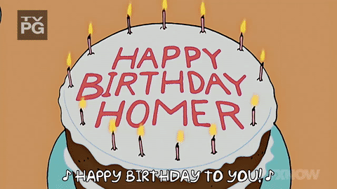 Homer Simpson Happy Birthday Simpsons Gif