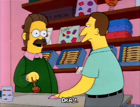 season 3 episode 3 ned flanders store parking GIF