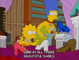 marge simpson shoes GIF