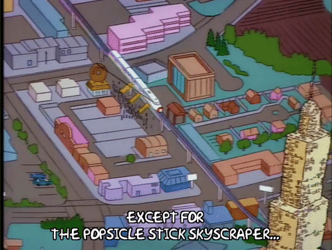 Image result for simpsons popsicle skyscraper gif"