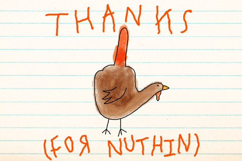 thanksgiving fuck you GIF by GIPHY Studios Originals
