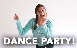 Happy Dance Party GIF by TipsyElves.com