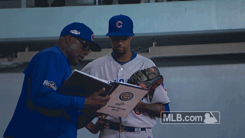 studying chicago cubs GIF by MLB