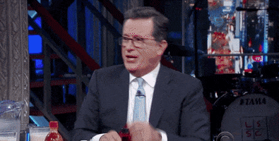 Stephen Colbert Hot Ones GIF