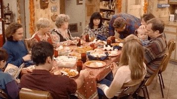 thanksgiving dinner GIF by Roseanne