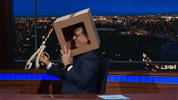 stephen colbert banana hole GIF by The Late Show With Stephen Colbert
