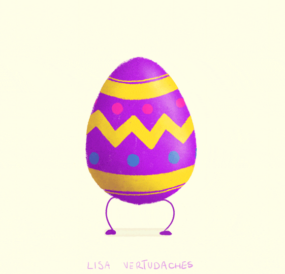 happy easter sunday GIF by Lisa Vertudaches (GIF Image)