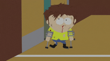 walking bleeding GIF by South Park 