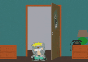 butters stotch door GIF by South Park 
