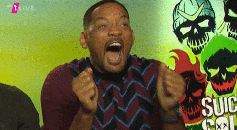 excited will smith GIF by 1LIVE