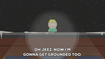 butters scotch rooftop GIF by South Park 