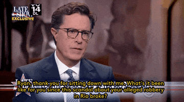stephen colbert swimming GIF by Refinery 29 GIFs