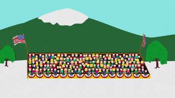 civil war reenactment crowd GIF by South Park 