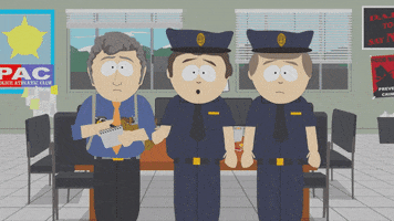 listening cops GIF by South Park 