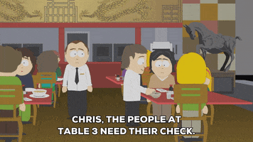 restaurant check GIF by South Park 