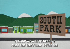 buildings exterior shot GIF by South Park 