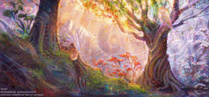 simonhaiduk trippy psychedelic nature tree GIF