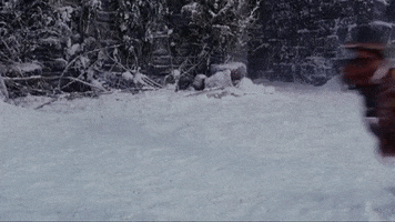 Muppets gif. Rizzo the Rat darts across the snow in "The Muppet Christmas Carol."
