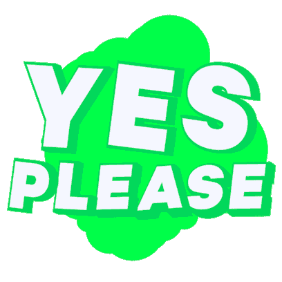 Yes Please Yas Sticker by Michael Shillingburg