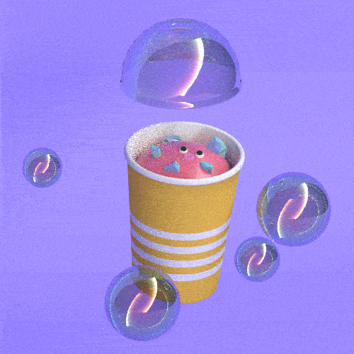 3d bubbles GIF by mushbuh