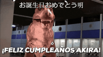 gits akira dinosaurio feliz cumpleaÃ±os GIF