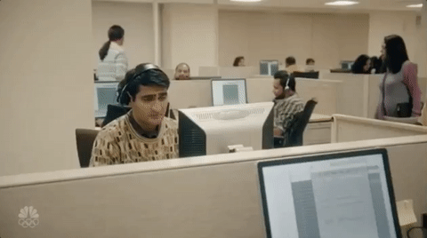Kumail Nanjiani Cubicle GIF by Saturday Night Live