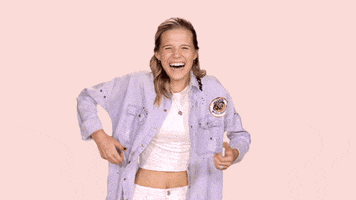 Giphylinejpnexcited Happy Dance GIF by Molly Kate Kestner