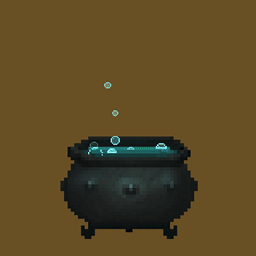 alexeysamokhin pixel art bubbles cauldron magic boiling water lostinbardo mex GIF
