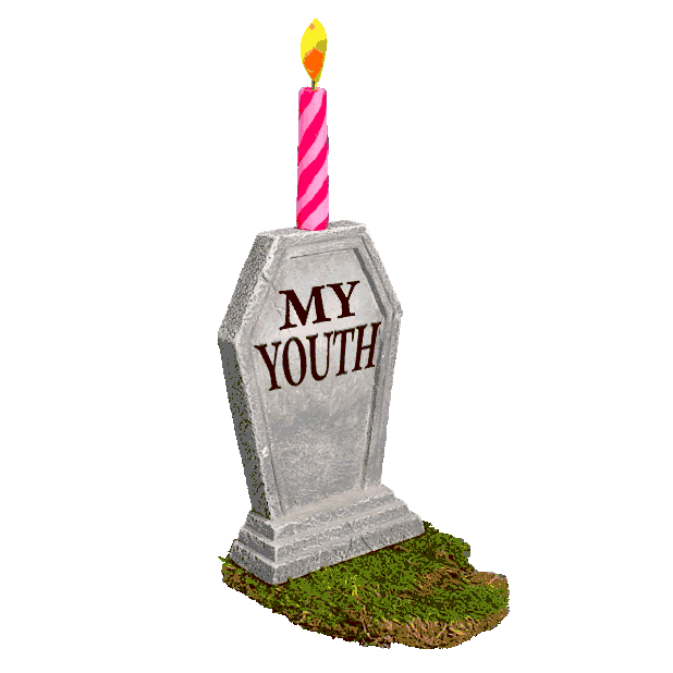 Getting Old Happy Birthday Sticker by Headexplodie