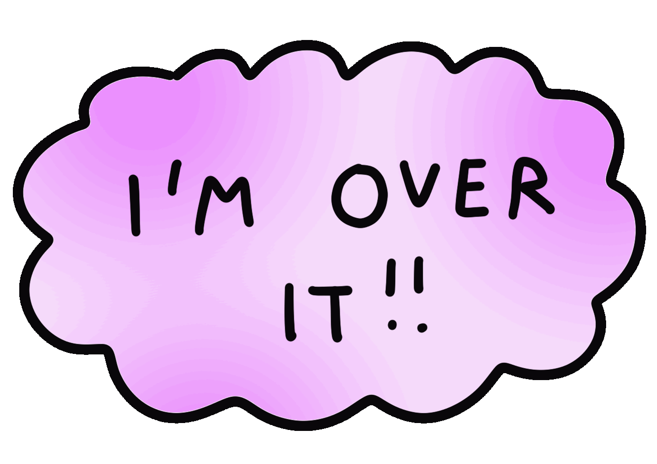 Over It Sticker by pey chi for iOS & Android | GIPHY