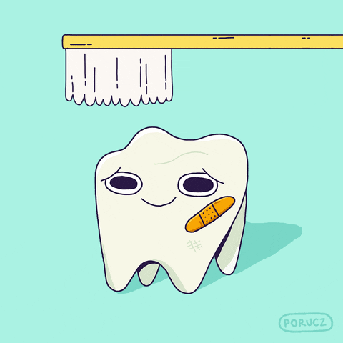 Teeth Brushing GIF by Michelle Porucznik