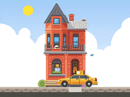 oleg art animation pixel house GIF
