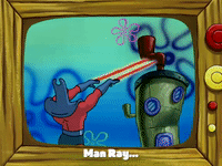 man ray spongebob gif