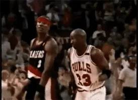 michael jordan shrug GIF by NBA