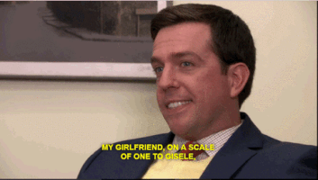 danalmasi gisele gisele bundchen the office andy andy the office GIF