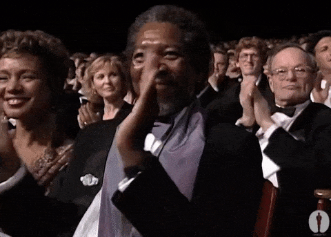 Giphy - Morgan Freeman Applause GIF by The Academy Awards
