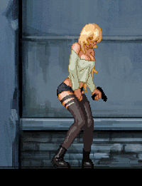 Ghostgrrl parasite in city GIF