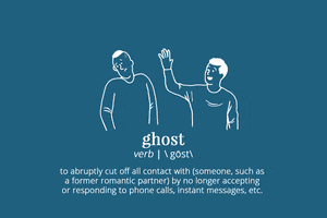 Ghost Ghosting GIF by merriam-webster