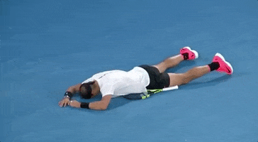 Laying Down Rafael Nadal GIF by Australian Open