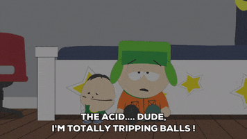 tripping kyle broflovski GIF by South Park 