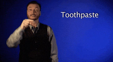 sign language toothpaste GIF by Sign with Robert