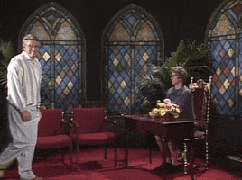 Phil Hartman church chat jim and tammy faye baker GIF by Saturday Night Live