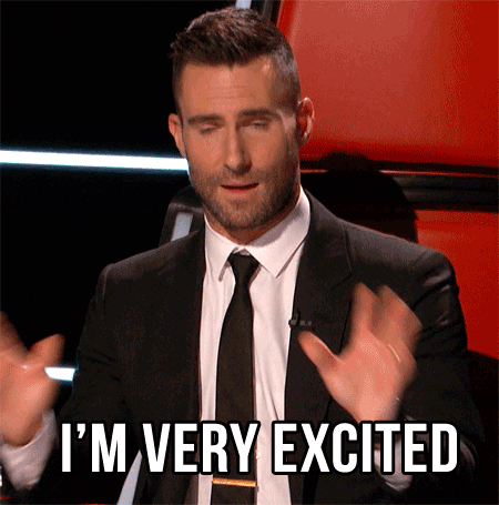 excited adam levine GIF by NBC'S The Voice