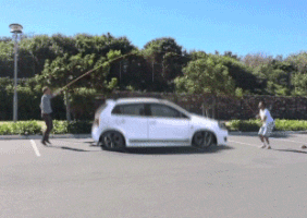 bannergurus volkswagen anything is possible jumping car digital campaign GIF